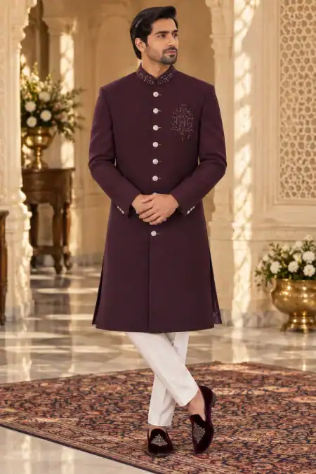 Royal Burgundy Embroidered Jodhpuri