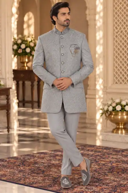 Silver Grey Regal Jodhpuri